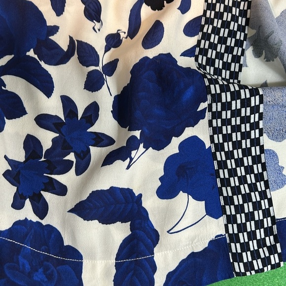 CABI BOTANICAL KIMONO STYLE TOPPER COVER UP BLUE/WHITE FLORAL PRINT SZ M/L - Picture 14 of 14